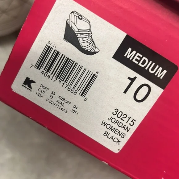 Sandals Glo jeans Sandals wedge heels Jordan black size 10 - Picture 8 of 9